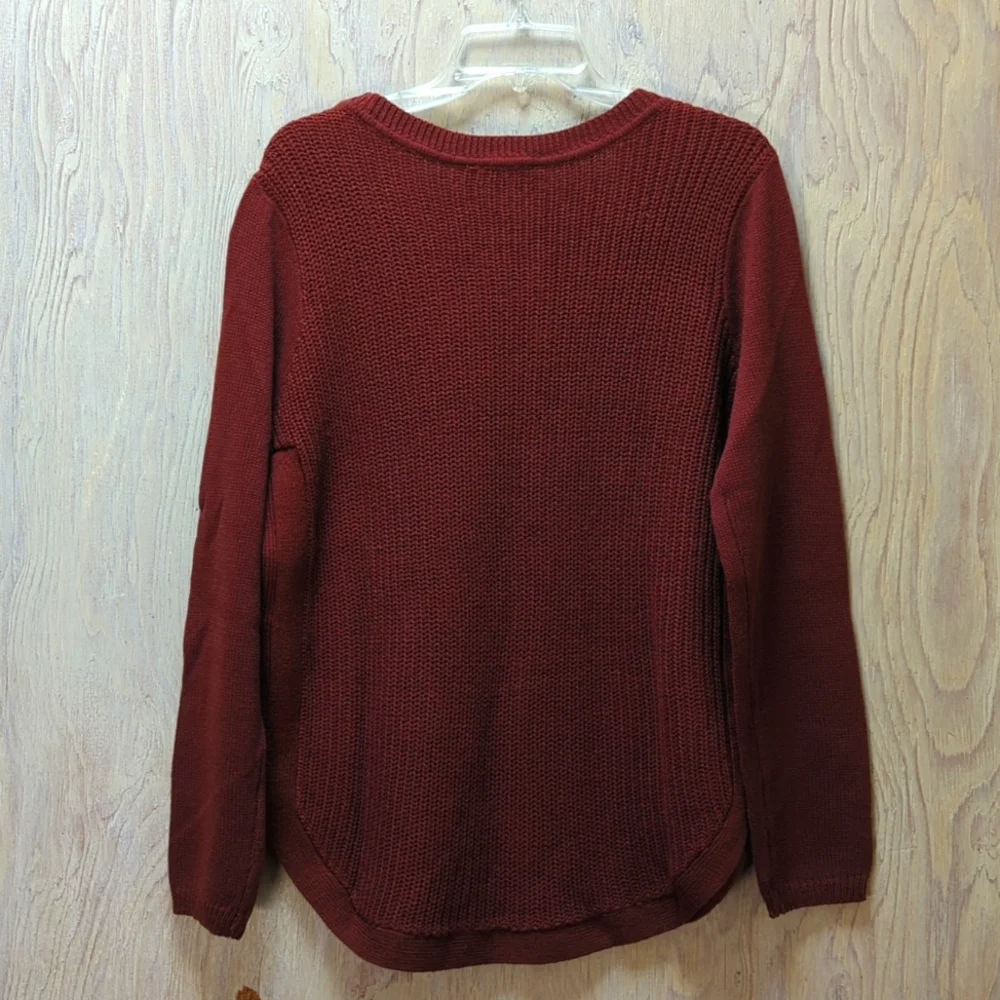 RD Style Josslyn Brown V-neck Sweater Size Large l NWT